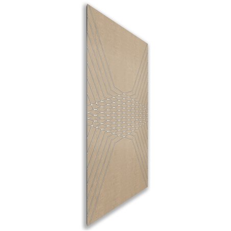 Holzschiebetür Nur Türblatt - Eiche und Weiss Model 1084