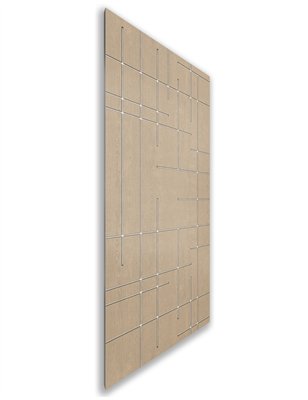 Holzschiebetür Nur Türblatt - Eiche und Weiss Model 1087