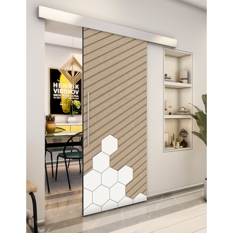 Holzschiebetür Eco-Line - Eiche und Weiss Model 2016 Holzschiebetür Eco-Line - Eiche und Weiss Model 2016