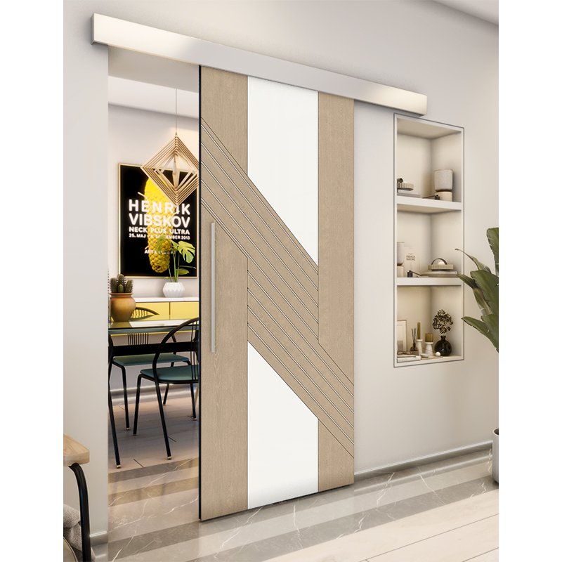 Holzschiebetür Eco-Line - Eiche und Weiss Model 2019 Holzschiebetür Eco-Line - Eiche und Weiss Model 2019