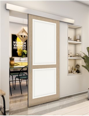 Holzschiebetür Eco-Line - Eiche und Weiss Model 2023