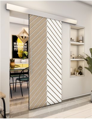 Holzschiebetür Eco-Line - Eiche und Weiss Model 2024