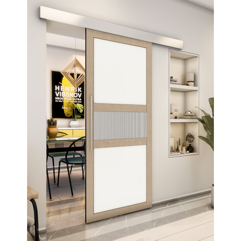 Holzschiebetür Eco-Line - Eiche und Weiss Model 2042 Holzschiebetür Eco-Line - Eiche und Weiss Model 2042