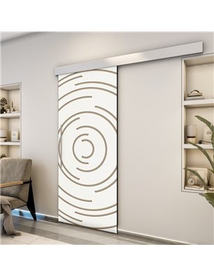Holzschiebetür Eco-Line - Eiche und Weiss  Model 2046