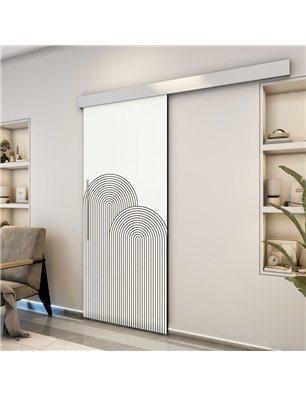 Holzschiebetür Eco-Line - Eiche und Weiss  Model 2057