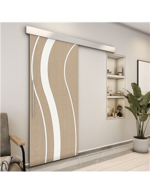 Holzschiebetür Eco-Line - Eiche und Weiss  Model 2064
