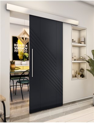 Holzschiebetür Eco-Line - Schwarz Model 2019
