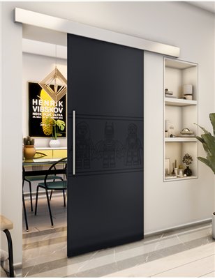 Holzschiebetür Eco-Line - Schwarz Model 2063