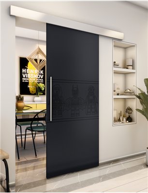 Holzschiebetür Eco-Line - Schwarz  Model 2063