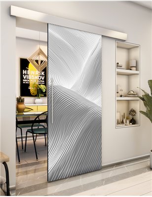 Holzschiebetür Eco-Line - Weiss 3D Model 2039