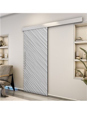 Holzschiebetür Eco-Line - Weiss 3D  Model 2040
