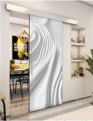 Holzschiebetür Eco-Line - Weiss 3D  Model 2043