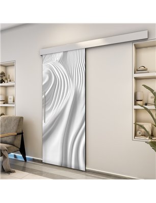 Holzschiebetür Eco-Line - Weiss 3D  Model 2043