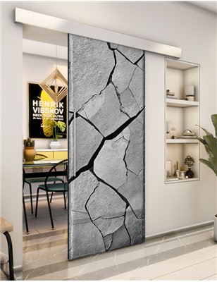 Holzschiebetür Eco-Line - Beton und Stein Model 2030