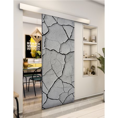 Holzschiebetür Eco-Line - Beton und Stein Model 2032