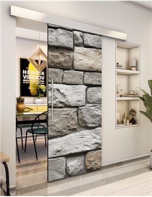 Holzschiebetür Eco-Line - Beton und Stein Model 2051