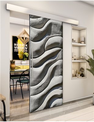 Holzschiebetür Eco-Line - Beton und Stein Model 2052