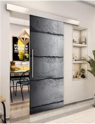 Holzschiebetür Eco-Line - Beton und Stein Model 2058