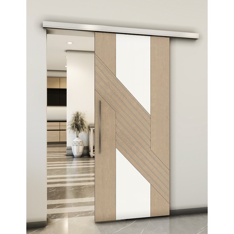 Holzschiebetür Slim-Line - Eiche und Weiss Model 2019 Holzschiebetür Slim-Line - Eiche und Weiss Model 2019