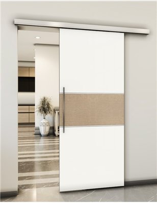 Holzschiebetür Slim-Line - Eiche und Weiss Model 2032