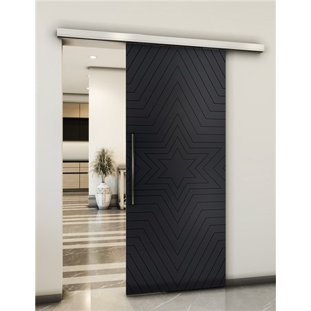 Holzschiebetür Slim-Line - Schwarz Model 2045