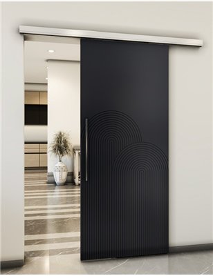 Holzschiebetür Slim-Line - Schwarz Model 2057