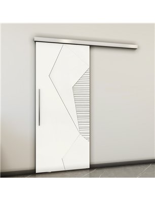 Holzschiebetür Slim-Line - Weiss  Model 2033