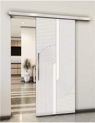 Holzschiebetür Slim-Line - Weiss Model 2040