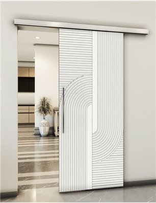 Holzschiebetür Slim-Line - Weiss  Model 2040