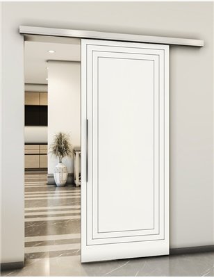 Holzschiebetür Slim-Line - Weiss Model 2041