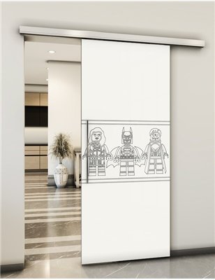 Holzschiebetür Slim-Line - Weiss Model 2063