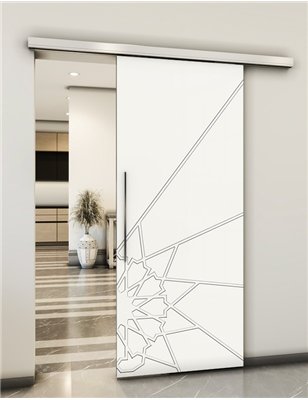 Holzschiebetür Slim-Line - Weiss Model 2068