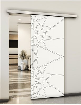 Holzschiebetür Slim-Line - Weiss Model 2069