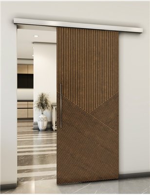 Holzschiebetür Slim-Line - Nussbaum Model 2044