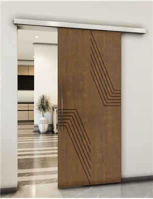 Holzschiebetür Slim-Line - Nussbaum Model 2060