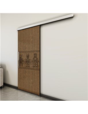 Holzschiebetür Slim-Line - Nussbaum  Model 2063