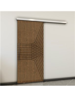 Holzschiebetür Slim-Line - Nussbaum  Model 2085