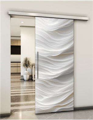 Holzschiebetür Slim-Line - Weiss 3D  Model 2036