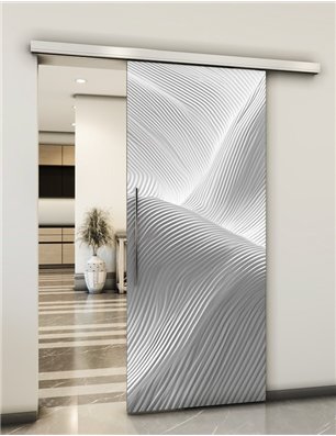 Holzschiebetür Slim-Line - Weiss 3D  Model 2039