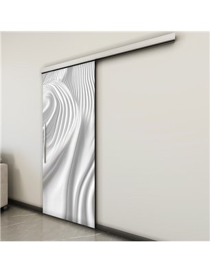 Holzschiebetür Slim-Line - Weiss 3D  Model 2043