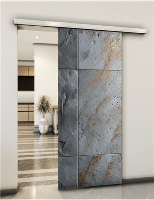 Holzschiebetür Slim-Line - Beton und Stein  Model 2040