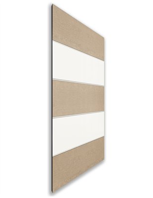 Holzschiebetür Nur Türblatt - Eiche und Weiss Model 2031