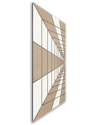 Holzschiebetür Nur Türblatt - Eiche und Weiss Model 2034