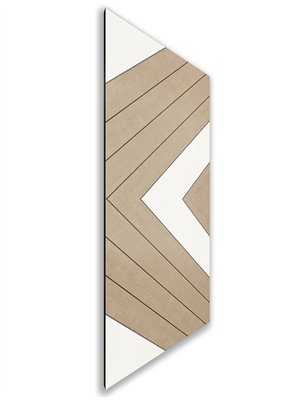 Holzschiebetür Nur Türblatt - Eiche und Weiss Model 2038