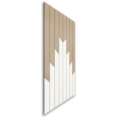 Holzschiebetür Nur Türblatt - Eiche und Weiss Model 2039