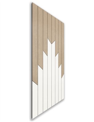 Holzschiebetür Nur Türblatt - Eiche und Weiss  Model 2039
