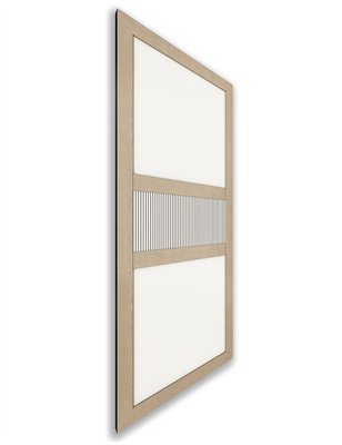 Holzschiebetür Nur Türblatt - Eiche und Weiss Model 2042