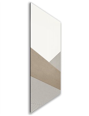 Holzschiebetür Nur Türblatt - Eiche und Weiss Model 2044