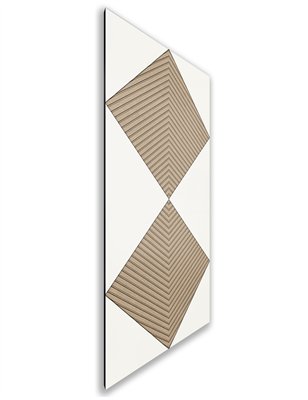 Holzschiebetür Nur Türblatt - Eiche und Weiss Model 2054