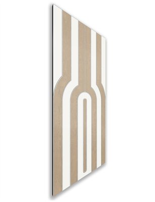 Holzschiebetür Nur Türblatt - Eiche und Weiss Model 2056